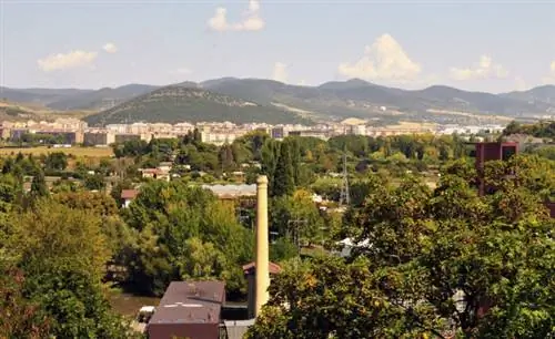 Вид на Памплону в день моего отъезда на первом этапе моего путешествия.