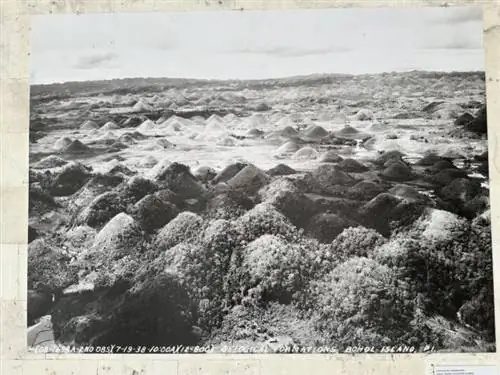 Аэрофотоснимок Бохол-Шоколадных холмов, сделанный ВВС США, 7 июля 1938 года.