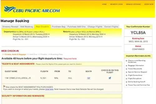 Процесс онлайн-регистрации Cebu Pacific Процесс онлайн-регистрации Cebu Pacific