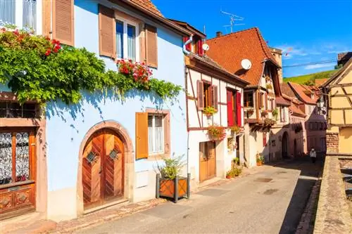 Павел Казмерчак/Shutterstock. Красочные дома Юнавира, в самом сердце эльзасского виноградника.