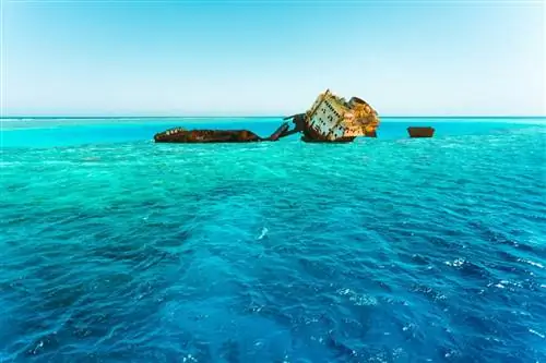 Обломки SS Thistlegorm, вид с поверхности