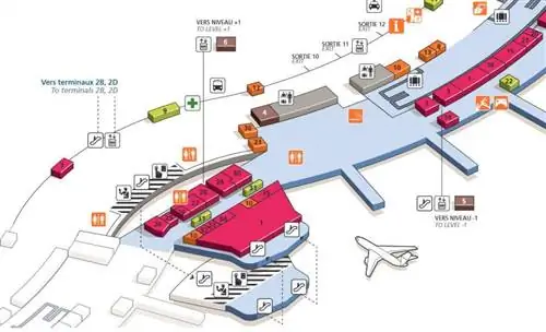 Карта терминала 2C Руасси CDG