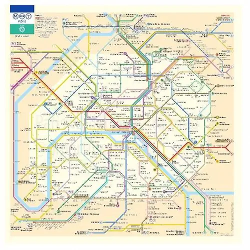 Карта метро, показывающая время ходьбы