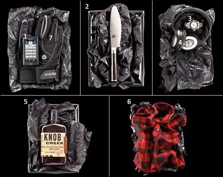 Garmin Nuviphone G60, Shun Classic Ultimate Utility Knife, TAG Heuer 43mm Aquaracer Automatic, Bose QuietComfort 15, Knob Creek, Filson Mackinaw Cruiser, Перчатки Marmot Spring