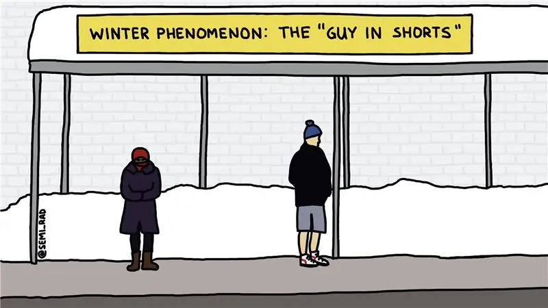 Мы приветствуем тебя, парень всю зиму в шортах