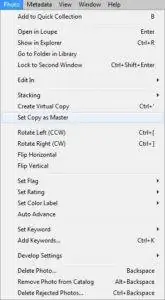 Установить копию как мастер