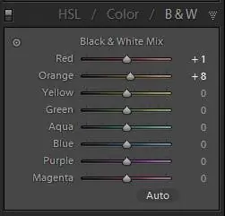 Черно-белый с настройками вкладки Lightroom_HSL Черно-белый с настройками вкладки Lightroom_HSL