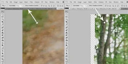 Щелкните и перетащите документ как новый слой в Photoshop
