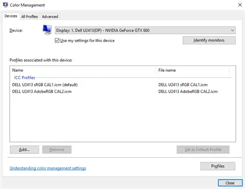 Управление цветом Windows