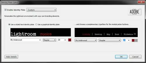 Редактор идентификационных табличек