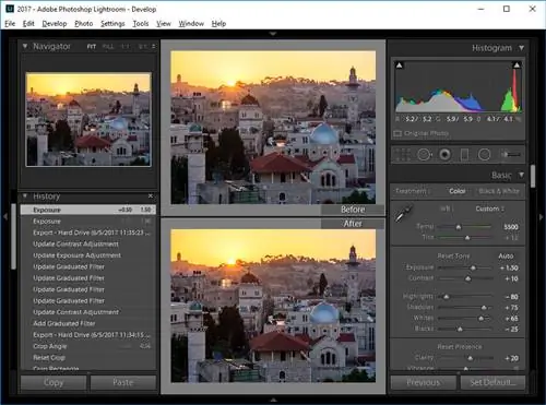 Изменения в Lightroom До После