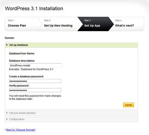Простая установка WordPress 2