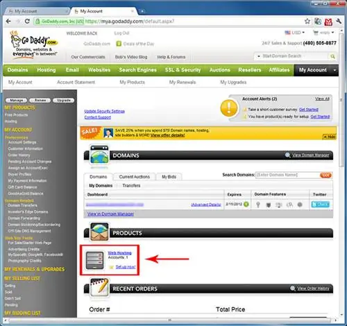Учетная запись веб-хостинга