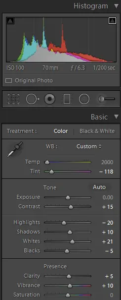 ИК-предустановка Lightroom