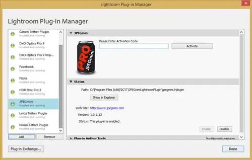 Плагин JPEGmini для Lightroom