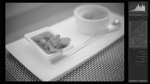 Инструмент «Тоновая кривая» - плоский черно-белый