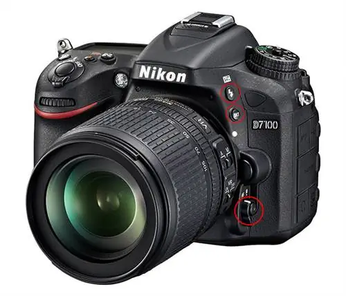 Передние кнопки Nikon D7100