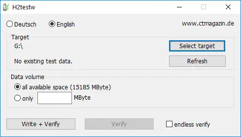 Инструмент H2Testw