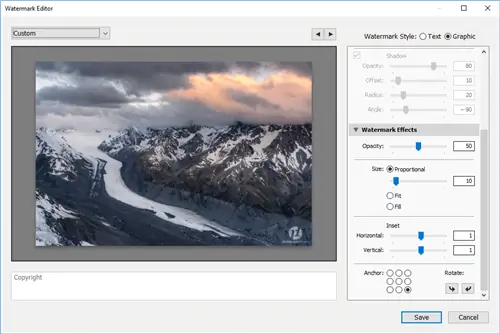 Редактор водяных знаков Lightroom Эффекты водяных знаков Графика