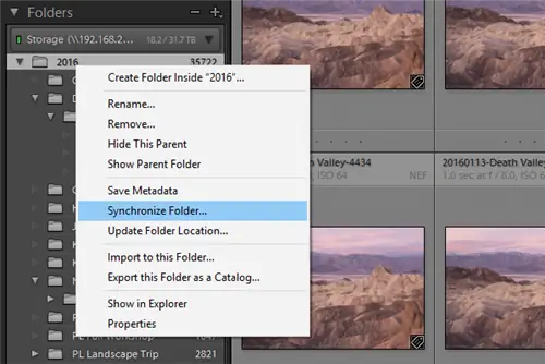 Папка синхронизации Lightroom