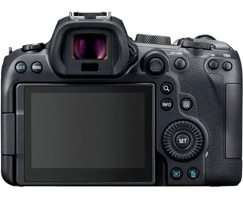 Компоновка задней панели Canon EOS R6 Компоновка задней панели Canon EOS R6