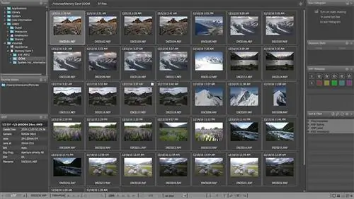 Представление в виде сетки FastRawViewer