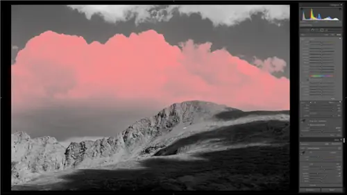 Выбор маски диапазона облака в ландшафте