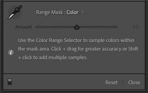 Диалоговое окно «Маска цветового диапазона»