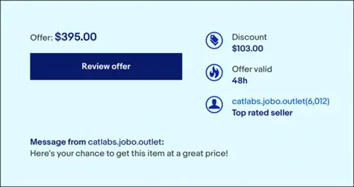 Предложение из списка наблюдения eBay
