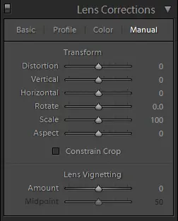 Руководство по коррекции объектива Lightroom