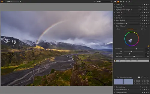 Редактор цветов Capture One