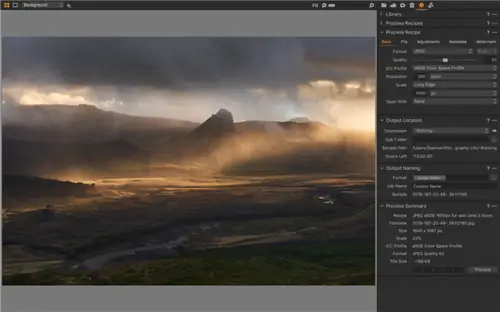 Параметры экспорта в Capture One