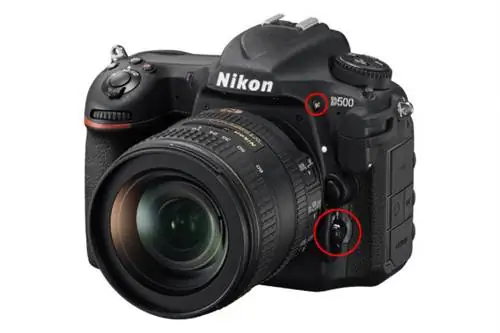Передние элементы управления Nikon D500