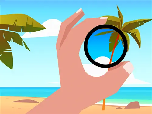 Фотограф держит фильтр перед небом