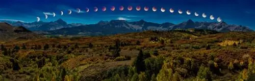 Полное лунное затмение - Фазы Кровавой Луны