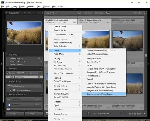 Lightroom открыть как слои в Photoshop