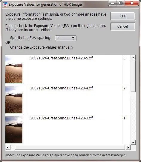 Photomatix EV Интервал