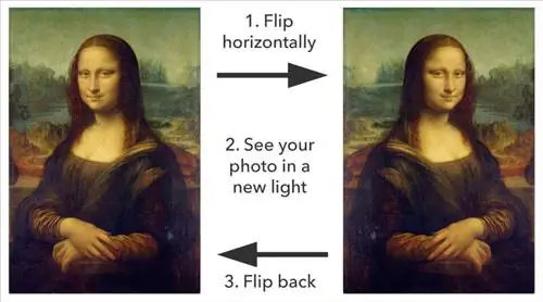 Перевернуть фотографию по горизонтали