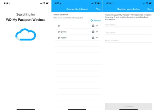Настройка приложения WD My Passport Wireless SSD для iOS