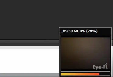 Всплывающее окно передачи Eye-Fi