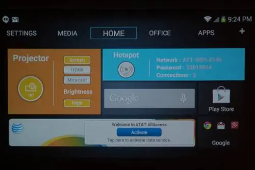 Главный экран ZTE Spro 2