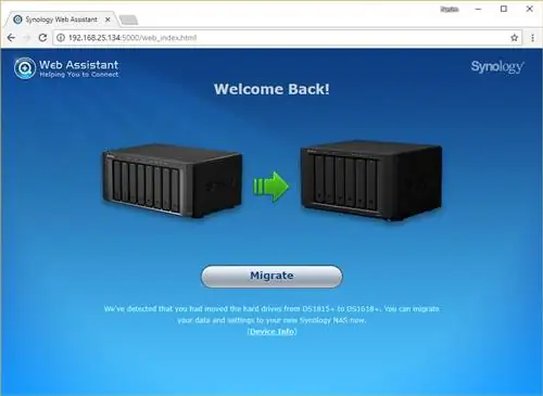 Данные Synology Migrata
