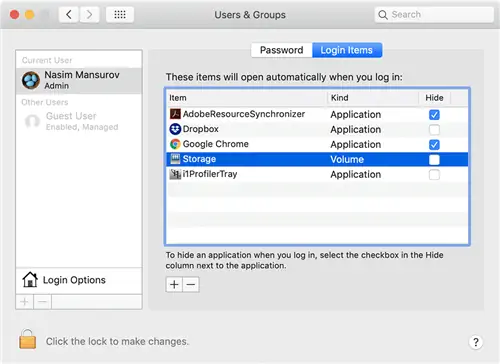 Пользователи и группы macOS SMB Share