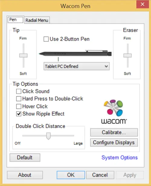 Скриншот ручки Wacom