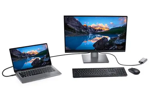 Dell UP2720Q, подключенный к ноутбуку