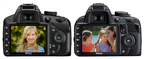 Nikon D3200 против D3100 Назад