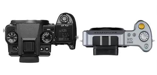 Fuji GFX 50S против Hasselblad X1D-50c, вид сверху