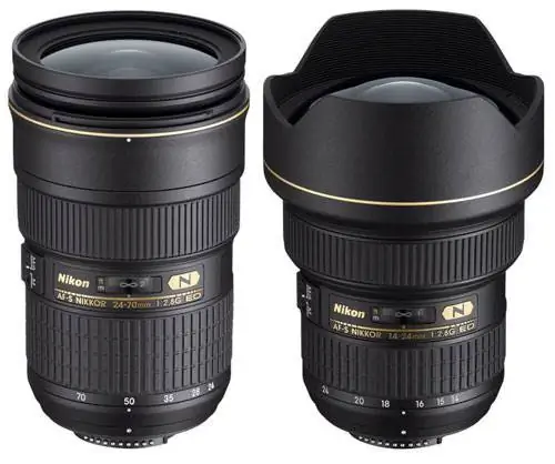 Nikon 24-70mm и Nikon-14-24mm в сравнении