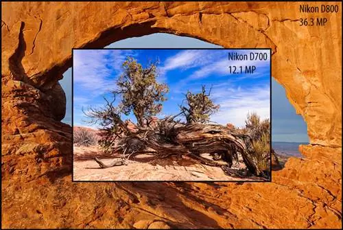 Размер изображения Nikon D700 и D800