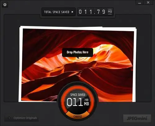 Общий объем сэкономленного пространства JPEGmini Pro